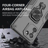 Coque de téléphone antichoc BIBERCAS personnalisée de luxe en TPU+PC avec design magnétique et anneau rotatif pour OnePlus 13T ACE 5 Ultra Racing