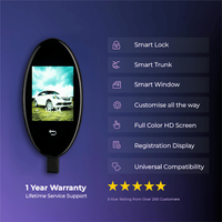 Clé de voiture intelligente personnalisable Keydroid avec alliage d'aluminium, 4 boutons, tout logo et intégration d'application téléphonique