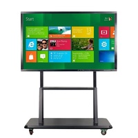 Tableau interactif intelligent tout-en-un Octa Core 4K Android 16, 8 Go de RAM, 128 Go de ROM, tactile IR, pour réunions professionnelles