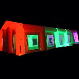 Tente cubique gonflable à LED pour mariages et événements | Tente de camping gonflable décorative pour l'extérieur avec éclairage-Ensemble complet - Product Image 4