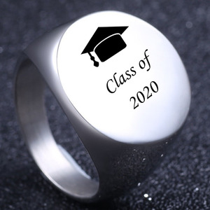 Zhongzhe 2025 Tùy Chỉnh Tốt Nghiệp Vòng Kích Thước 7-15 Trường Trung Học Đại Học Người Đàn Ông Nhẫn Quà Tặng Thép Không Gỉ Tùy Chỉnh Vòng - Product Image 6