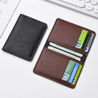 Dompet Kulit PU Pria Baru Pola Berkilau Mewah Slot Multi Kartu Ringan Sederhana Tas Kartu Kecil Tempat Kartu Klip Uang