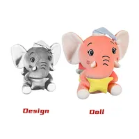Big Ears Nursery Baby Elephant peluche sublimazione personalizzata compleanno Souvenir elefante peluche giocattoli