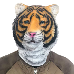 Maschere Divertenti di Animali, Copricapo Zodiacale, Testa di Cavallo, Pesce Verde, Gorilla Carino, Accessori per <span class=keywords><strong>Cosplay</strong></span> e Spettacoli di Halloween per Bambini - Product Image 4