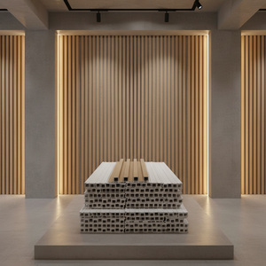 Revestimiento de Pared Exterior de WPC Coextruido, Resistente a los Rayos UV, Impermeable, Ignífugo, Panel de Madera y Plástico para Hogar, Taller y Exteriores - Product Image 1