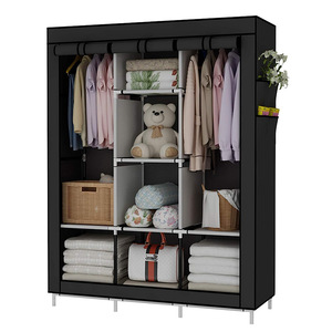 <span class=keywords><strong>Armoire</strong></span> pliable <span class=keywords><strong>en</strong></span> tissu au design moderne pour le rangement des vêtements dans la chambre et l'appartement - Product Image 3