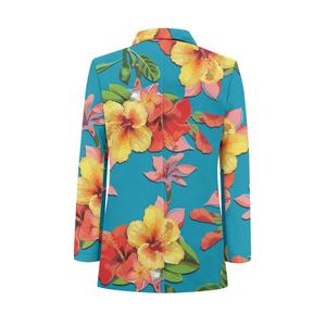 Última moda Casual mujeres abrigos y Blazer Formal Hawaii Floral señoras traje de playa chaquetas polinesias chaquetas baratas para mujeres - Product Image 3