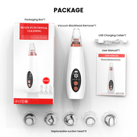 Appareil de nettoyage des pores du visage rechargeable à 6 têtes d'aspiration, outil de nettoyage en profondeur des pores, aspirateur de points noirs, machine d'élimination des comédons