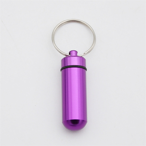 Boîte à pilules étanche en aluminium 14*48mm, étui pour médicaments, conteneur porte-clés - Product Image 2