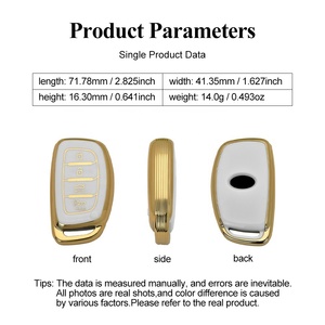 Étui léger en TPU pour clé de voiture <span class=keywords><strong>Hyundai</strong></span> à 3, 4 ou 5 boutons, coque de protection flexible et étanche pour télécommande intelligente - Product Image 4