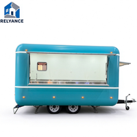 Remorque de restauration mobile de luxe populaire avec cuisine complète et fenêtres pour la vente de glaces et de hot-dogs
