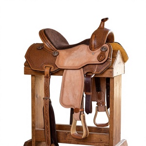 Selle d'équitation anglaise personnalisable en cuir véritable BS International NA81, fournitures équestres, selle de course, couvertures pour chevaux en bois - Product Image 1