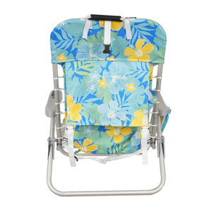 Kursi Pantai Lipat Aluminium 5-Posisi Portabel Grosir Kejie, Furnitur Kain Luar Ruangan dengan Sandaran Tangan Tali Serut, Model Ransel untuk Pantai - Product Image 5