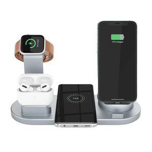 Support de charge sans fil multifonction 15W 4 en 1 avec station d'accueil QC3.0 et <span class=keywords><strong>chargeur</strong></span> à <span class=keywords><strong>induction</strong></span> pour <span class=keywords><strong>iPhone</strong></span> et montre connectée - Product Image 1