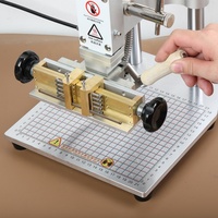 Presse à chaud manuelle multifonctionnelle à double colonne et grande base pour le marquage à chaud du cuir, avec fente en T, haute efficacité