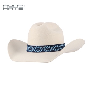 Sombrero de Vaquero de Fieltro de Lana al por Mayor con Ala Ancha, Estilo Cattleman, con Pliegues, Banda de Cuero con Logotipo Personalizado, Servicio de Marca OEM - Product Image 4