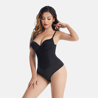 Body sculptant colombien sans couture pour femme grande taille, avec entrejambe ouvert, soutien-gorge bustier à armatures et string intégré