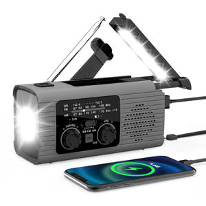 Banco de Energía de 1500mAh de Fábrica, Radio Multifunción AM FM NOAA con Carga Solar y Manivela, Radio Meteorológica, Luz LED Dual - Product Image 1