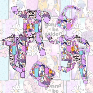 Kpop Bambus Baby-Schlafanzug Schlafbekleidung Baby-Strampler Pyjama mit Zwei-Wege-Reißverschluss Neugeborenen-Schlafanzug Säuglingskleidung - Product Image 1