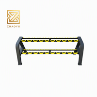 Support de rangement pour kettlebells ZY à 3 niveaux, robuste, en tube carré, pour salle de sport commerciale et studio de fitness