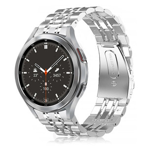 สายสแตนเลสสตีลสำหรับ Samsung <span class=keywords><strong>Galaxy</strong></span> Watch 7คลาสสิก43มม. 47มม. <span class=keywords><strong>Watch4</strong></span>/5 40 44มม. 42 46มม. ไม่มีช่องว่างสร้อยข้อมือสำหรับนาฬิกา5 Pro 45มม. - Product Image 5