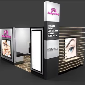 Kiosque de présentation de luxe à LED pour salon de beauté, idéal pour centre commercial et bar à sourcils - Product Image 2