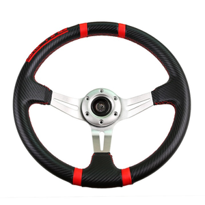 Barato coche Interior modificación Universal grande cóncavo fibra de carbono 350CM volante de carreras - Product Image 5