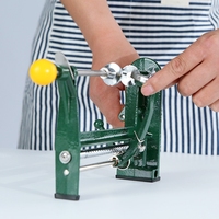 Éplucheur d'orange à manivelle, machine à éplucher les pommes, les pommes de terre et les kiwis, en acier inoxydable, gadgets de cuisine, facile à nettoyer, vert