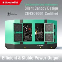 Groupe électrogène diesel super silencieux 2026 OEM Goodwind Power 38 kW 45 kVA triphasé avec moteurs Weichai, tension nominale 400 V, Perkins