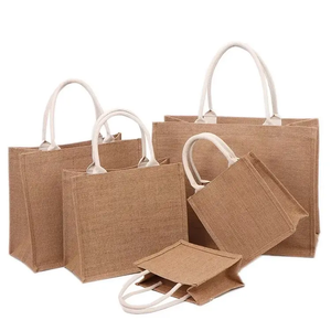 <strong>Wholesale</strong> Custom Personalized Favor Beach Bridesmaids Wedding Hemp Linen Coated <strong>Jute</strong> Gift <strong>Tote</strong> Shopping <strong>Bags</strong> - Product Image 4