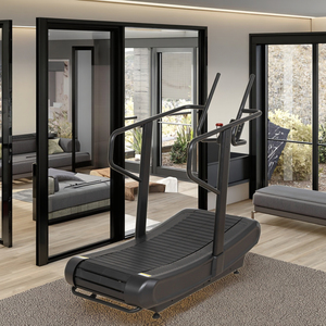 Nhà Máy Giá 2024 thương mại tập thể dục không có động cơ cong Máy chạy bộ sắt nhãn Màn hình <span class=keywords><strong>LCD</strong></span> Heart Rate kiểm tra có sẵn để bán - Product Image 1