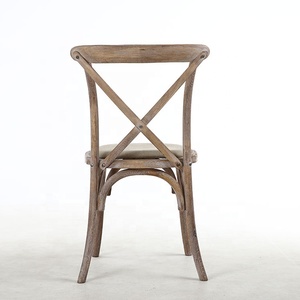 アンティーククラシック中国製トゥーンウッドクロスバック木製椅子モダンビンテージアパートパークワークショップ用 - Product Image 6