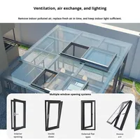 Véranda de jardin, véranda moderne, styles personnalisés, kits de véranda coulissante en verre pour terrasse