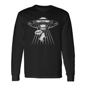 T-shirt a maniche lunghe Howdy Western Usa Cowboy Ufo Alien Abduction - Product Image 1