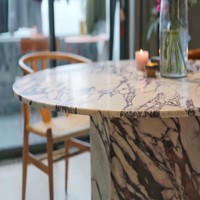 Violet Calacatta Viola Table Basse Top Cuisine Comptoir Villa Hôtel Hall Décoration Escalier Étape Rebord De Fenêtre Évier