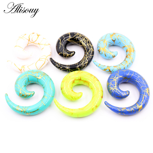 All'ingrosso 1.<span class=keywords><strong>6mm</strong></span>-20mm linea d'onda puntini a spirale acrilici auricolari tunnel tappi barella Expander orecchini Piercing per il corpo gioielli - Product Image 5