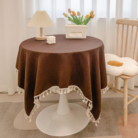Nappe en polyester tissé pour fêtes et mariages, incluant une nappe de table basse – Offre Spéciale
