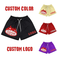 Shorts de basketball personnalisés en maille pour hommes, avec logo brodé et impression par sublimation, entrejambe de 5 pouces, en polyester, pour la gym, vente en gros