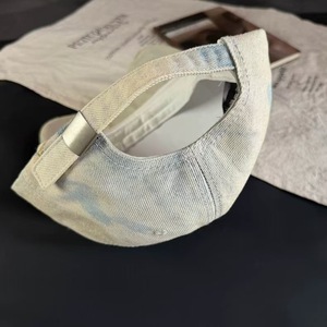 Distressed Washed Gradient Ripped Cartoon Embroidered PVC Denim Duckbill Baseball <strong>Cap</strong> - Product Image 4