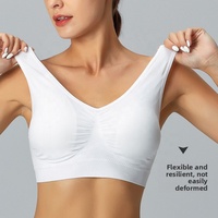 Sujetador inalámbrico sin costuras para mujer, bralette acolchado cómodo, minimizador adelgazante para busto grande, sujetador invisible tipo camiseta, sujetador con soporte, talla grande