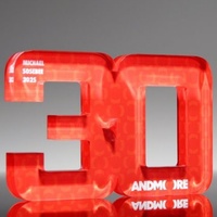 Trophée de bloc acrylique personnalisé avec goutte d'huile en résine solide transparente Presse-papiers de récompense pour souvenir
