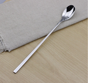 DFU0199 Cuchara de cocina para buffet, ensalada y arroz, de alta calidad, con mango largo, de acero inoxidable, cuchillo para carne, tenedor para fruta, cuchara, cuchara mezcladora - Product Image 6