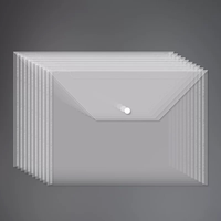 Y624 YUCHUAN Y209 Carpeta Escolar con Logotipo Personalizado, Bolsa para Documentos A4, Sobre de Plástico, Cartera con Bolsillo, Cierre de Botón a Presión, PP Resistente