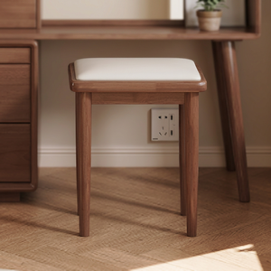 Modern Multi-purpose Wooden <b>Stool</b> with PU Leather Cushion Removable <b>Cover</b> Minimalist Living Room Furniture Home Decor - Product Image 2