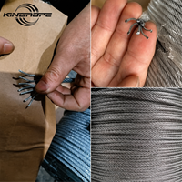 Kawat Baja Karbon Tinggi Galvanis 7x7 untuk Kabel Pesawat, Rigging Kelautan, Pagar, dan Pengikatan-KINGROPE