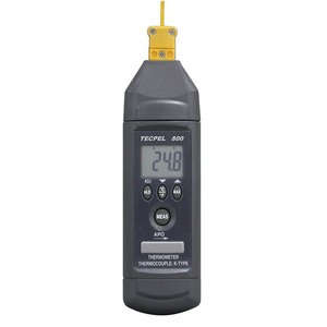 Thermomètre numérique monocanal TECPEL DTM-800 avec sonde à billes de type K - Plage de -100 à 850 °C (0,3 % +1 °C) Précision 0,1 °C Résolution - Product Image 1