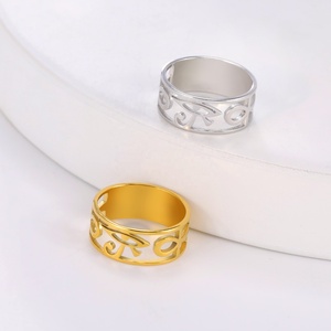 Oude Egyptische Horusring Holle Ra Udjat Vinger Ringen Accessoires <span class=keywords><strong>Ankh</strong></span> Kruis Roestvrijstalen Sieraden voor Vrouwen en Mannen - Product Image 5