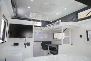 Caravane compacte tout-terrain <span class=keywords><strong>avec</strong></span> douche, cuisine et panneau solaire, remorque de camping légère remorquable par SUV pour le camping - Product Image 3