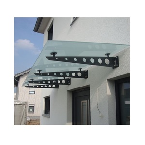 <span class=keywords><strong>Auvent</strong></span> en verre moderne avec support en acier inoxydable, fabriqué par CBMMART - Product Image 1