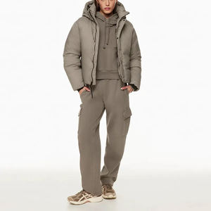 Chaqueta de Invierno Casual para Hombre al por Mayor OEM, Chaqueta Impermeable de Lona Transpirable para Exteriores con Cuello Alto, Colores y Logotipo Personalizados - Product Image 1